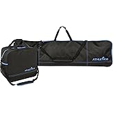 Athletico Two-Piece Snowboard and Boot Bag Combo | Store & Transport Snowboard Up to 165 CM and Boots Up To Size 13 | Includes 1 Snowboard Bag & 1 Boot Bag (Black)