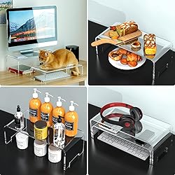 Zimilar 2 Pack Monitor Stand Riser, Acrylic