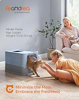 Feandrea Hidden Cat Litter Box with Hood Slide-Out Tray Pale Blue view 3
