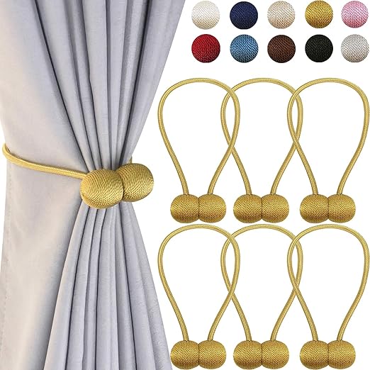 Amazon Com Delisix 6 Pcs Magnetic Curtain Tieback 16 Inch