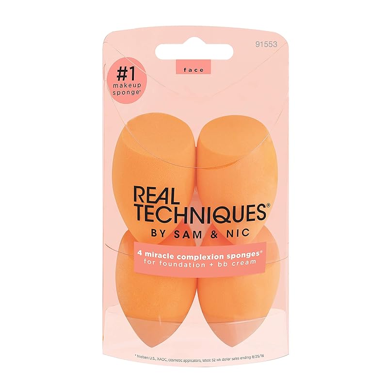 Real Techniques 奇迹海绵美妆蛋*4个装 6折.79 海淘转运到手约￥76