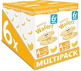 Kiddylicious Banana Mini Wafers Gluten Free Dairy Free 6+ Months 6 x 4 Twin