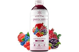Smartfruit Superfruit All-Stars + Energy – 100% Real Fruit Purée with Blueberry, Pomegranate, Acai & Goji Berries – Great for Smoothies, Juice, Yogurt, Cocktails, Teas & More – 48oz