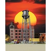 Walthers Cornerstone City Water Tower-Black 933-3832 N Scale Model Railroad - Structure Assembled Model