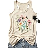Tank Top Women Vintage Graphic Racerback Tank Tops Summer Shirts Casual Blouses