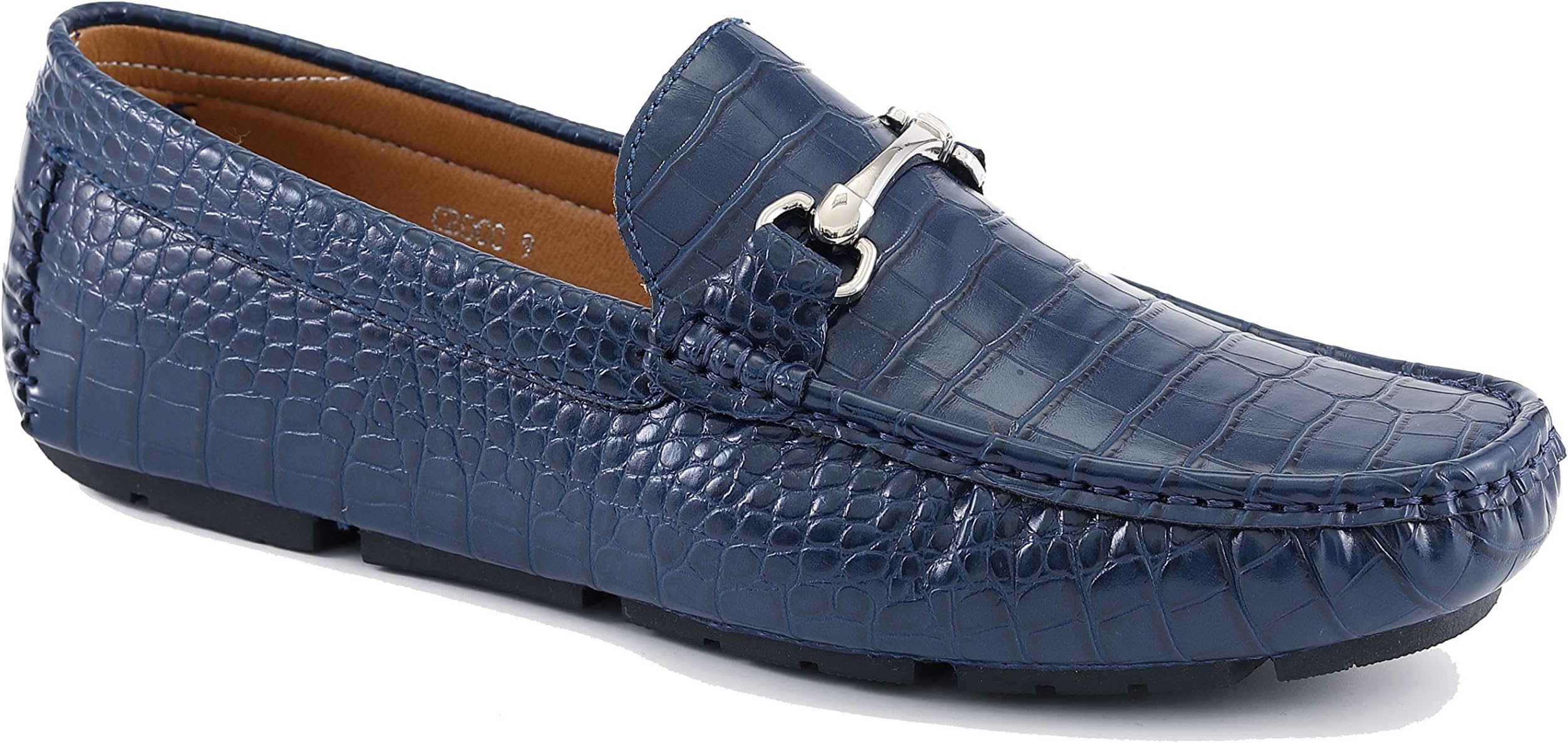 Amali Trina, Moccasins for Men - Mens Casual Shoes - Mens Slip On Shoes - Loafers for Men – Perforated Dress Shoes Men's Slippers with Metal Buckle, Driving Shoes for Men