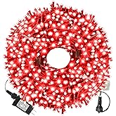 XTF2015 105ft 300 LED Christmas String Lights, End-to-End Plug 8 Modes Christmas Lights - UL Certified - Outdoor Indoor Fairy