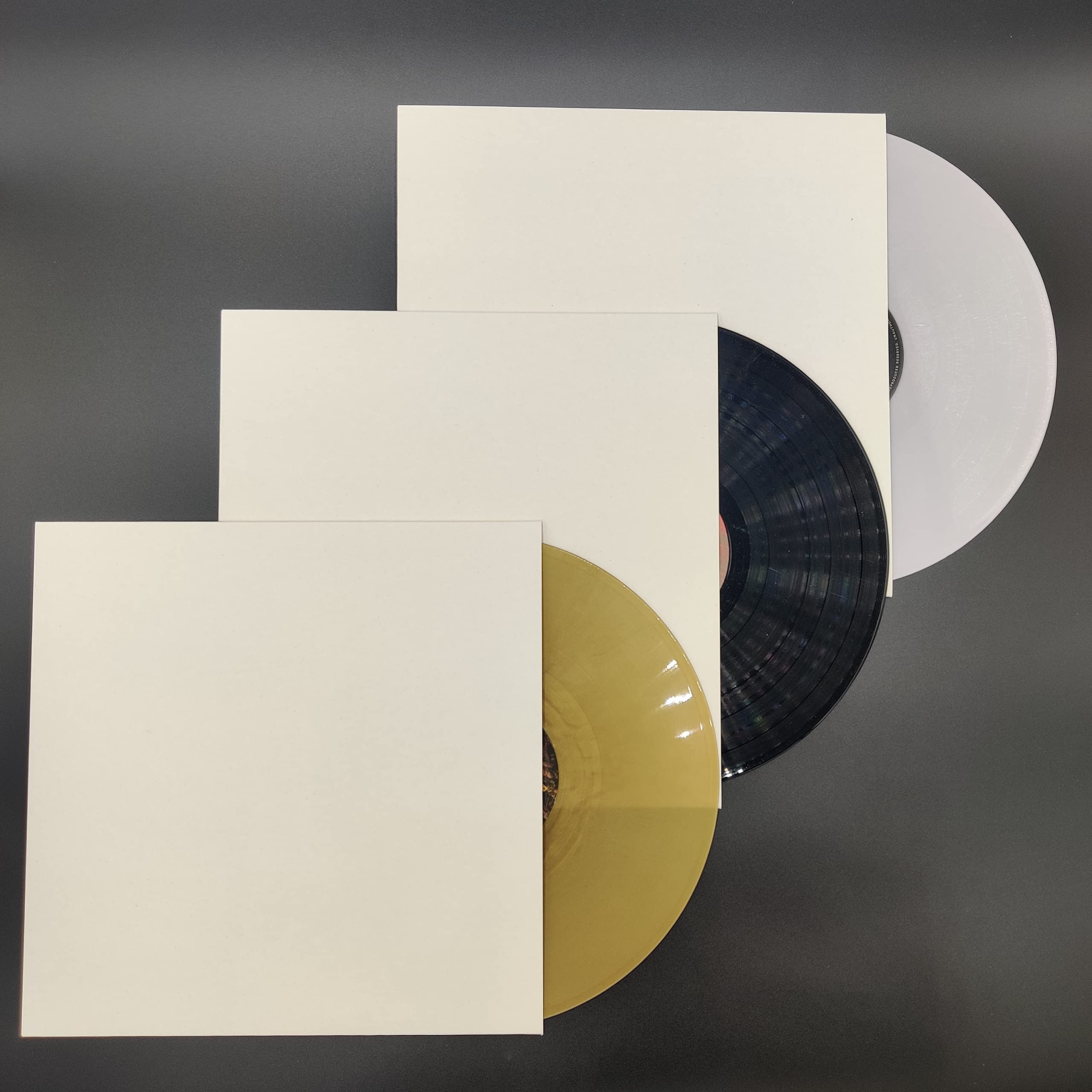 12" White Card Record Sleeve 3mm Jacket Matt (20)