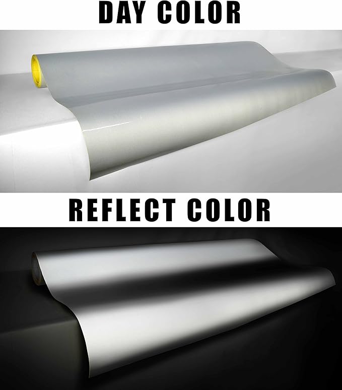 Reflective Adhesive Craft Vinyl Sheet 12" x 24" for
