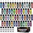 HOMY ARTY Airbrush Paint - 54 Colors with 6 Thinner, Ready to Spray Airbrush Paint Set, Water-Based Acrylic Air Brush Paints for Metal, Plastic Models, Canvas, Wood - 60 Bottles