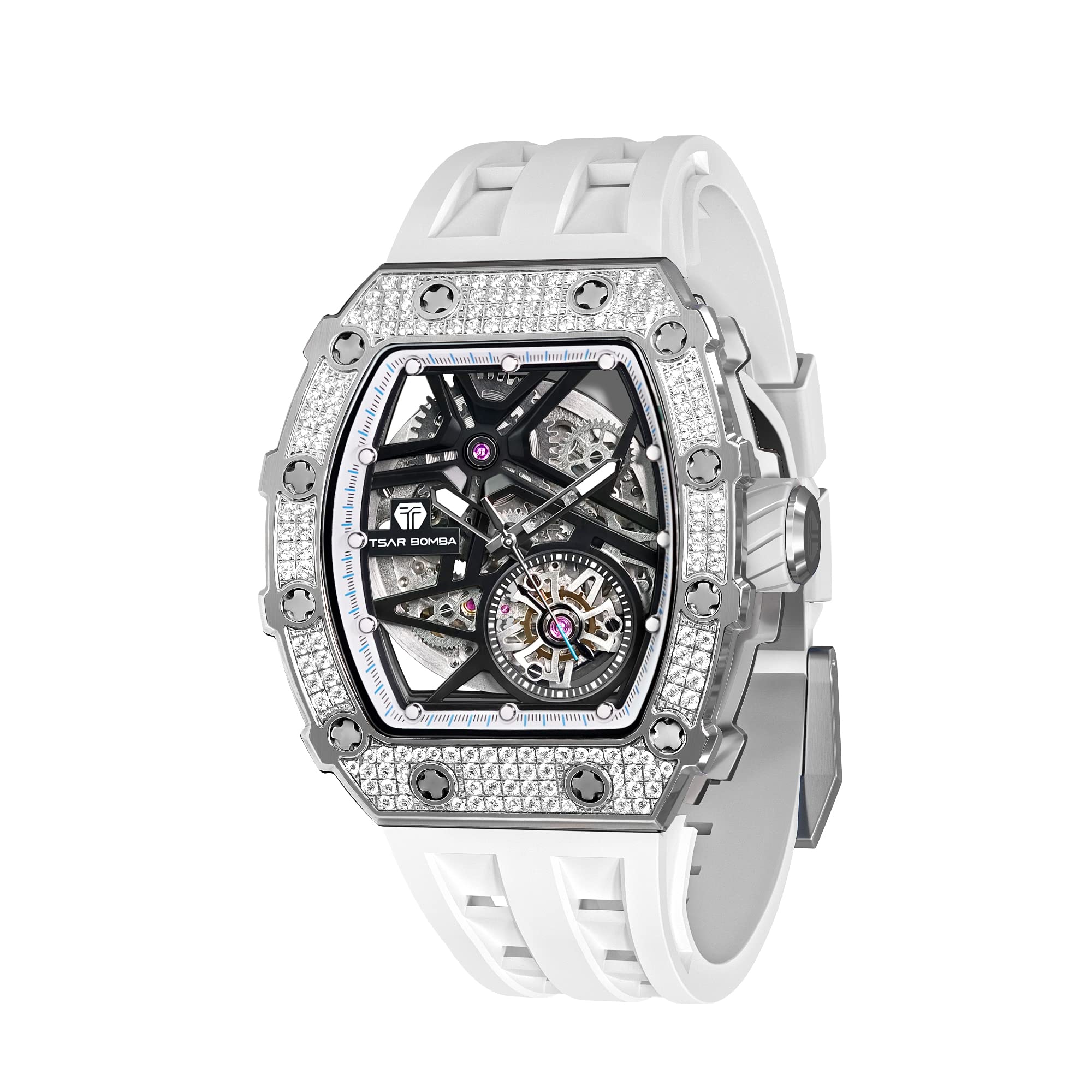 TSAR BOMBA Men's Automatic Watch Tonneau Luxury
