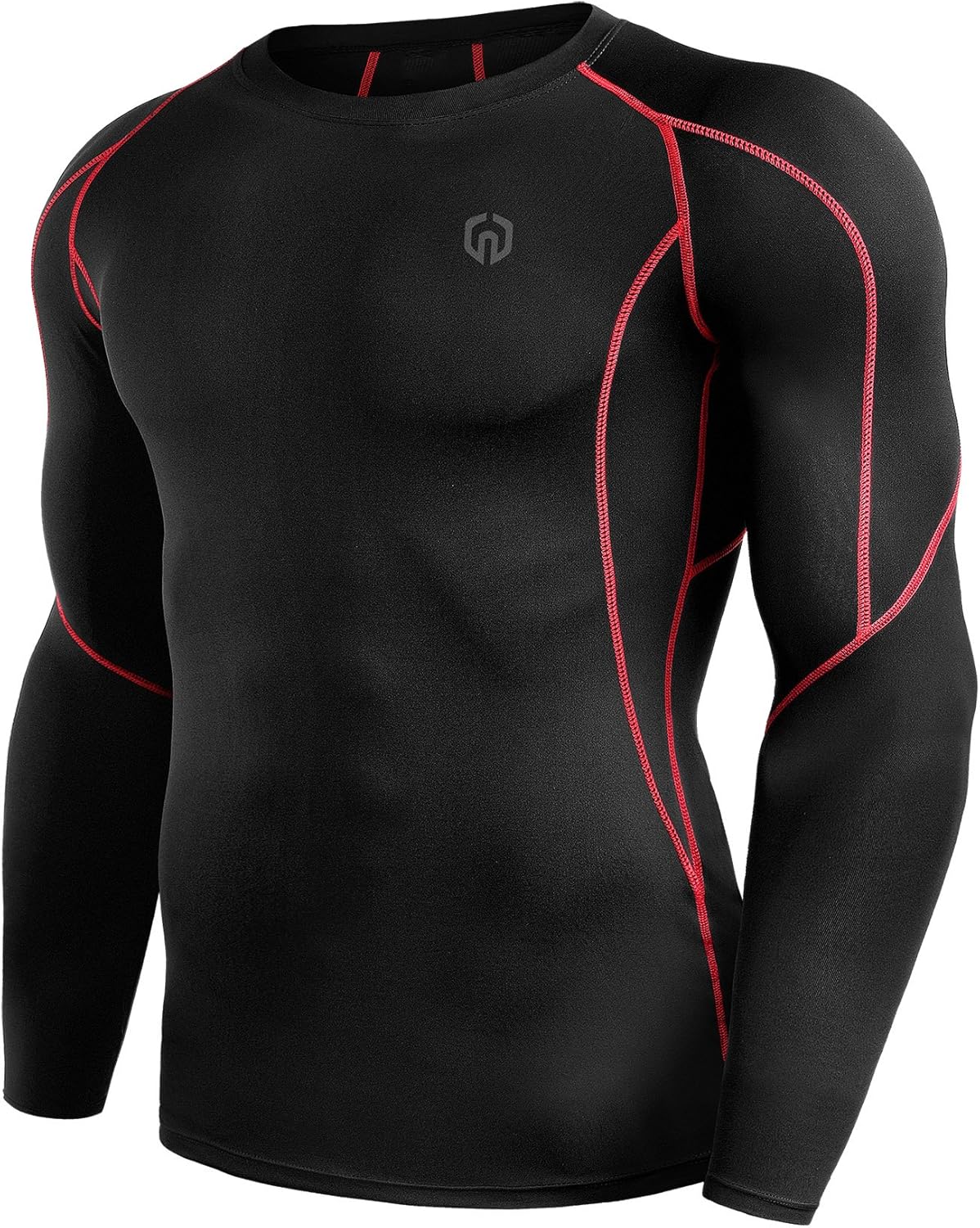 Neleus Men's Dry Fit Long Sleeve Compression Shirts Workout Running Shirts: Clothing