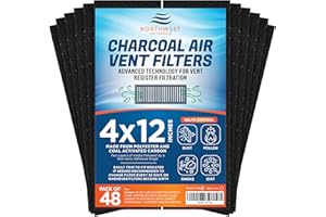 Charcoal Vent filters 4" x 12" (48Pack)