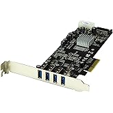 StarTech.com 4-Port USB 3.0 PCI Express Card Adapter - PCIe SuperSpeed USB 3.0 Expansion Card w/ 2 Dedicated 5Gbps Channels (
