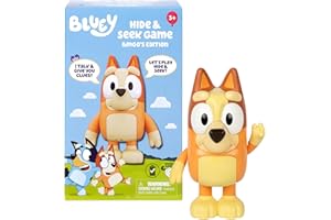 Bluey Game Hide and Seek Electronic Bingo Figure, Articulated, Musical Kids Figurines with Dance Mode, Interactive Toddler Figurine Toys for Ages 3+