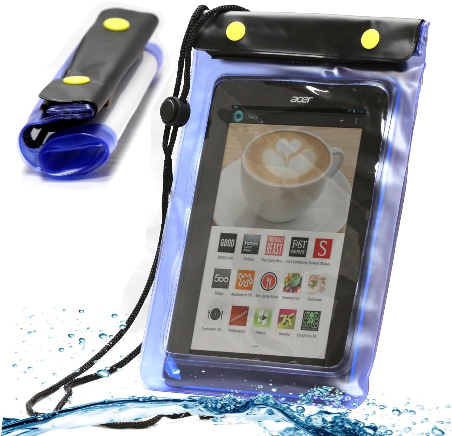 MiTAB Blue Waterproof Case / Cover For 7 Inch Tablets Including The VTech InnoTab 3 Blue / LeapFrog LeapPad Ultra / Hello Kitty 7" / Moshi Monsters 7 / Lexibook 7 Kids / Monster High / Tesco Hudle / Kurio 7x 4G LTE Tablet for Kids