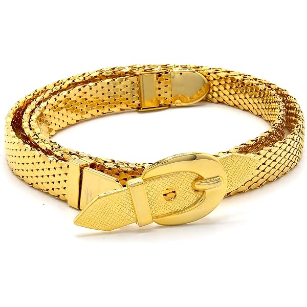 Marshal Metal Fashion Belt High Polished Gold Plated Mesh  display picture 1