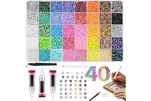 Metaparty 40 Colors Resin Jelly Rhinestones for Bedazzling,3mm 32,000 Pcs Resin Rhinestones Materials,Bedazzling Kit with 3Pc