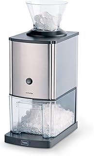 Trebs Edelstahl Eiscrusher ideal für Softdrinks, Cocktails oder kalte Nachtischzubereitung (1 kg zerkleinertes Eis pro Minute, Kapazität 3 Liter, 80 Watt)