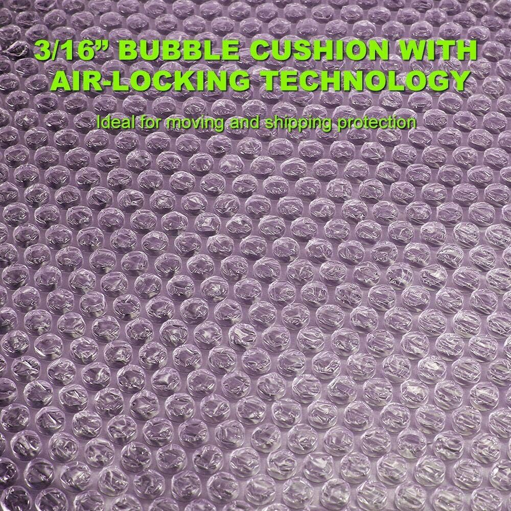 2-Pack Bubble Cushioning Wrap Rolls, 3/16" Air Bubble, 12 Inch x 72 Feet Total, Perforated Every 12", 20 Fragile Stickers Included : Office Products