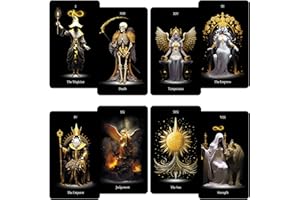 CRAFTERIAN Tarot Cards, 78 Tarot Deck with Gold Edges, OriginalLost Soul Tarot Cards for Beginners and Experts with Guide Book and Gift Bag, Fortune Telling Game, Divination Tools for All Skill Levels.