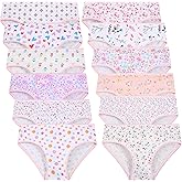 Yzjcafriz Girls Underwear 12 Pack Soft Kids Briefs Cotton Comfortable Panites