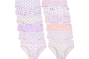 Yzjcafriz Girls Underwear 12 Pack Soft Kids Briefs Cotton Comfortable Panites
