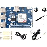 SIM7670G LTE Cat-1/GNSS HAT Board for Raspberry Pi 5/ 4B/ 3B+/3B/ Zero W/Zero 2W, Support Global Multi-Band LTE 4G Cat-1/ GNSS Positioning/Dial-up on Windows/Linux/, with 3X USB 2.0 Extended Ports