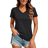 TACVASEN Women's V-Neck T Shirts Short Sleeve UPF 50+ Sun Protection Performance Quick Dry Athletic Workout Tee Tops