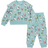Hello Kitty Girls' 2-Piece Sweatshirt and Joggers Set Toddler to Big Kid | 2-Piece Coordinated Set, Pullover Sweatshirt, Comfortable Jogger Pants, Ribbed Trim, Easy Pull-On Dressing
