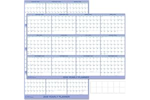 DLY OASIS 32" x 48" 2026 Wall Calendar, Folded Wet & Dry Erase Wall Calendar 12 Month, Yearly Laminated Wall Calendars, Reversible Annual Planner, Horizontal/Vertical, with Julian Dates