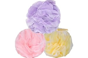 BCKENEY Bath Loofah Sponge Soft Mesh Shower Puff for Body Wash Bath Sponge Body Scrubber for Women & Men Body Exfoliator-Bathing Accessories