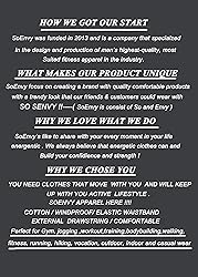 SoEnvy Men's Casual Harem Training Jogger Sport