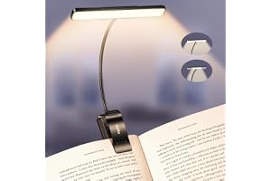 Gritin 2026 Gen 2 Book Light for Reading- 32 Eye Caring Full Spectrum LED | 5 Colors & 5 Brightness, Adjustable Wide/Narrow Beam, Upgrade 1500mAh Long-Lasting Rechargeable Clip on Light for Book Lovers