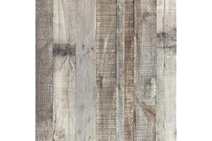 Qianglive Vintage Wood Wallpaper Rustic Wood Wallpaper Stick and Peel Self Adhesive Removable Distressed Wood Look Wallpaper 
