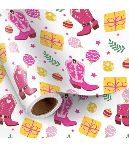 WRAPAHOLIC Rouleau De Papier Cadeau D'anniversaire Cowgirl