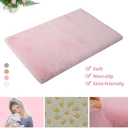Hequn Tapis En Fausse Fourrure De Lapin Faux Peau De Mouton Tapislaine Tapistapis Antidérapant Pour Salon Chambre Canapé Tapis De Planchersuper