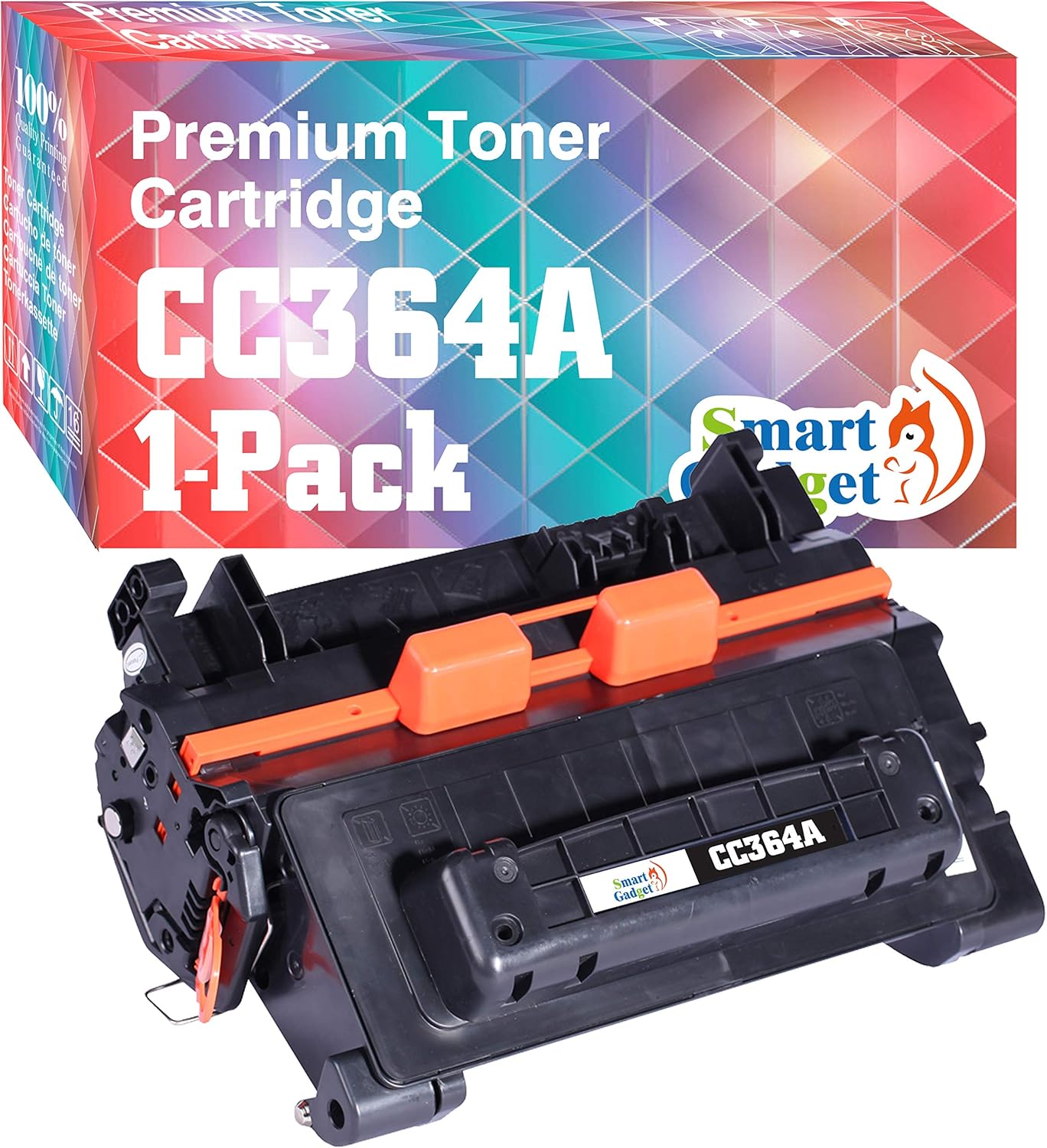 Smart Gadget Compatible Toner Cartridge Replacement for HP 64A CC364A Used with Laserjet P4014n P4014dn P4015n P4015tn P4015dn P4015x P4515n P4515tn P4515x Printer (1-Pack)
