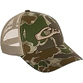 Drake Waterfowl 6-Panel Camo Mesh-Back Cap - Low-Profile 6-Panel Cotton Logo Cap with Adjustable Closure, One Size Fits Most