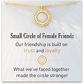 STORYJEWELLERY Friend Christmas Gifts For Women, Sterling Silver Circle Necklace, Birthday Gifts For Friends Female, Friendship Jewelry, Xmas Present
