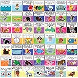 150 Joke Cards for Kids - Lunchbox Notes - Inspirational Motivational Cards for Children - Jokes and Puns for Boys and Girls