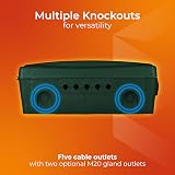 Masterplug Weatherproof Outdoor Electric Box Green 351 x 220 x 126.5 mm view 7