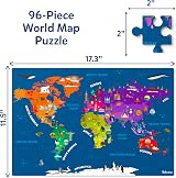 Skillmatics World Map Puzzle 96 Piece Educational Geography for Kids view 3