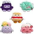 BumBumz 4.5-inch TeatimeBumz Plush 5-Pack - British Scone Seymour, Pot of Tea Tex, BlackBerry Jam Jules, Tea Bag Tobey, Flower Pot Perkins - from The Makers of Original Squishmallows