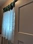 White Rod Pocket Lace Curtain - 60 Inch Sheer Floral Embroidery Room Divider