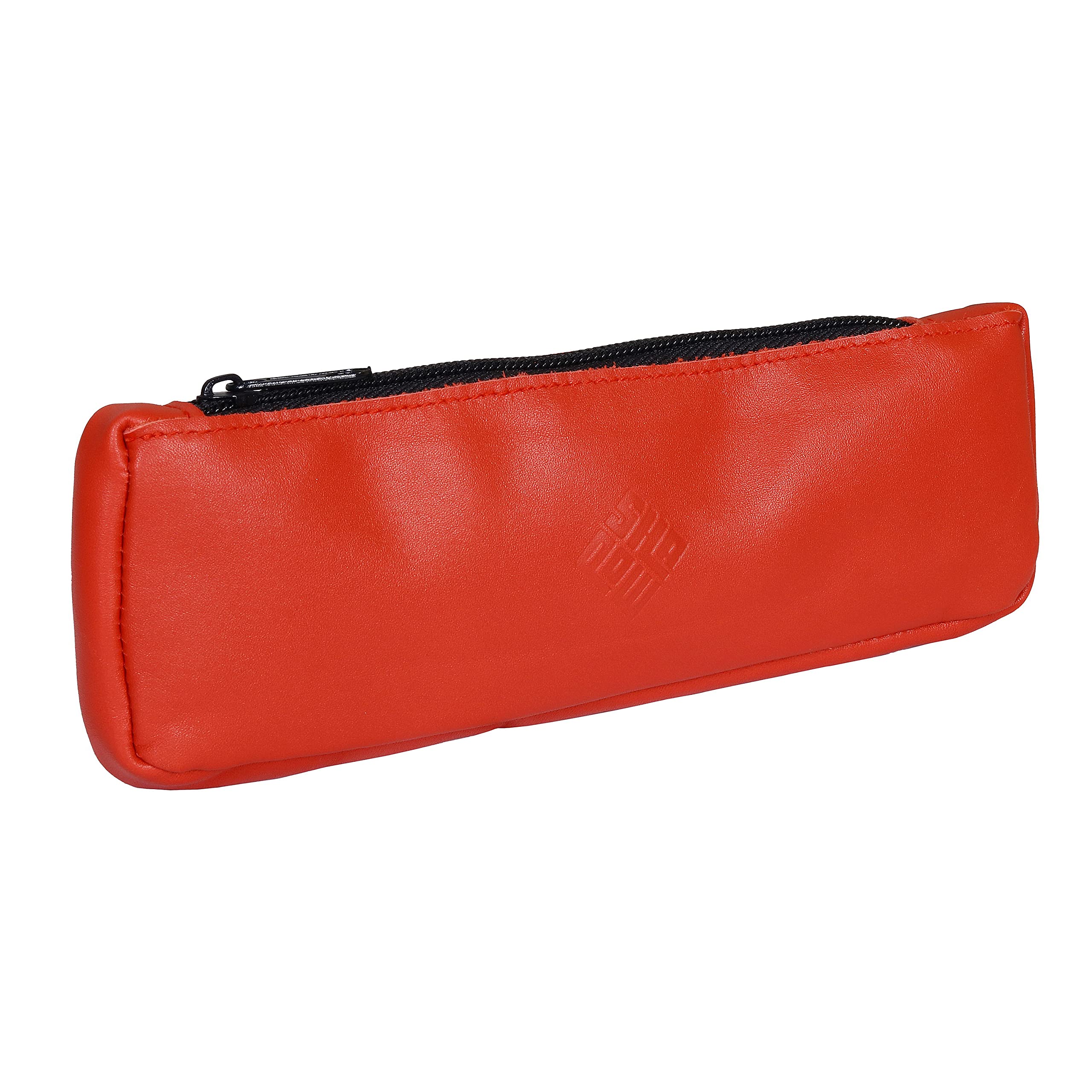 SHADOW DANCE UK Leather Pencil Case Clutch Art School Stationery Bag for Pens, Markers, Change, Coins (Scribe Case, Red)