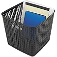 Advantus 40376 Extra Large Weave Bin, 12.64-Inch x 11-Inch , Black, 2/Pack