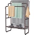 Amazon.com: Kayfia 40" Tall Standing Towel Rack for Extra Large Towel ...
