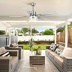 YOYWE Reversible Ceiling Fan, Remote Control Patio