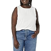 Amazon Essentials Women's Regular-Fit Sleeveless Layering Tank Top Crew Neck